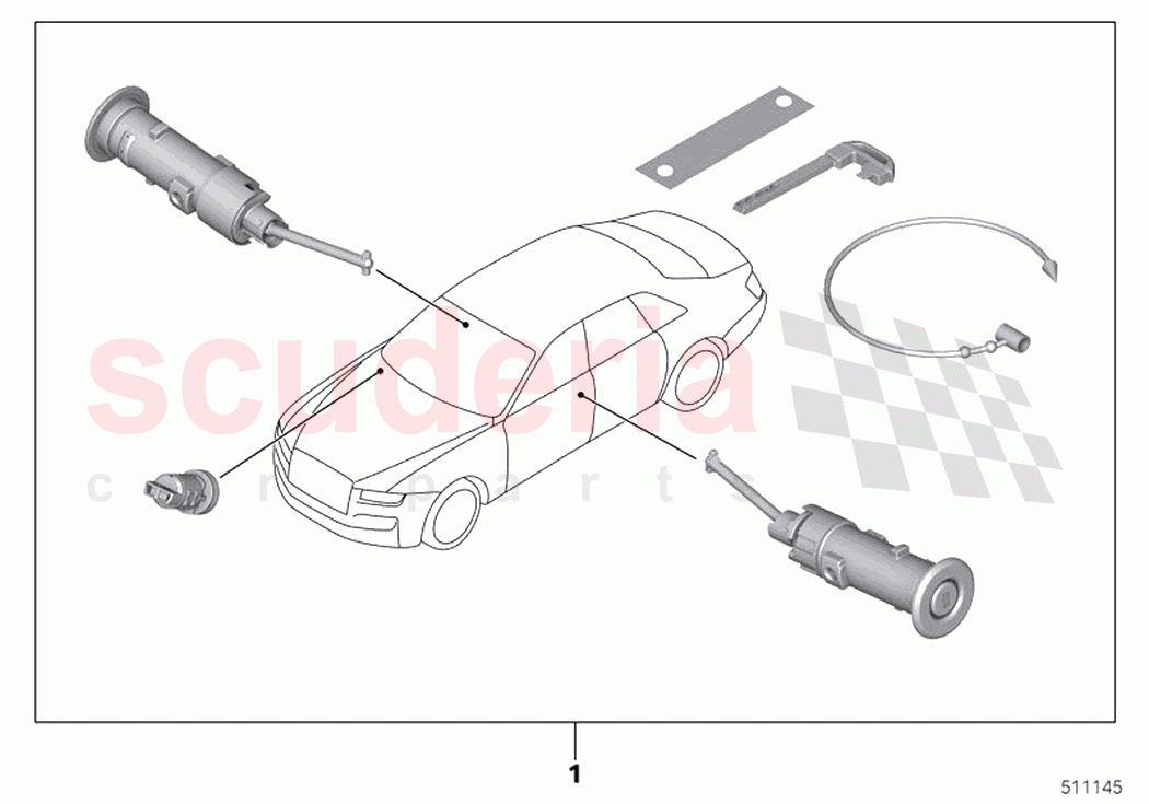 Simultaneous locking key of Rolls Royce Rolls Royce Ghost RR21(2019-2023)