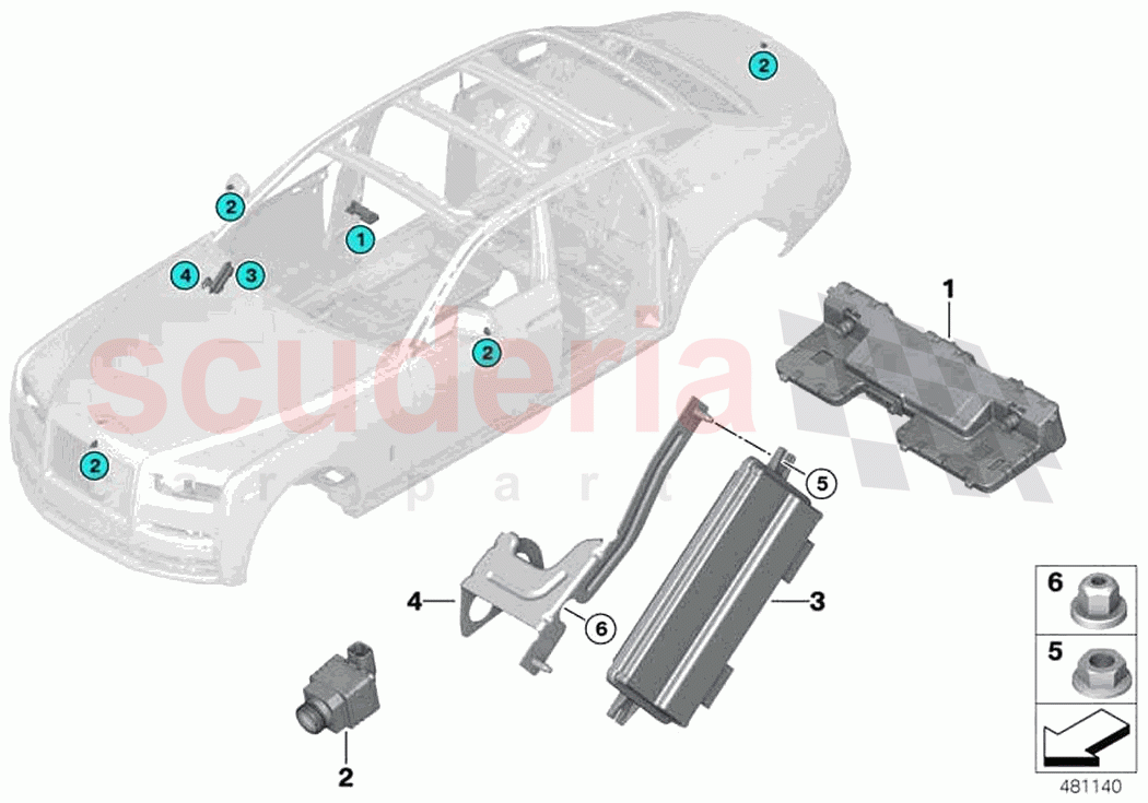 Camera systems of Rolls Royce Rolls Royce Ghost RR21(2019-2023)