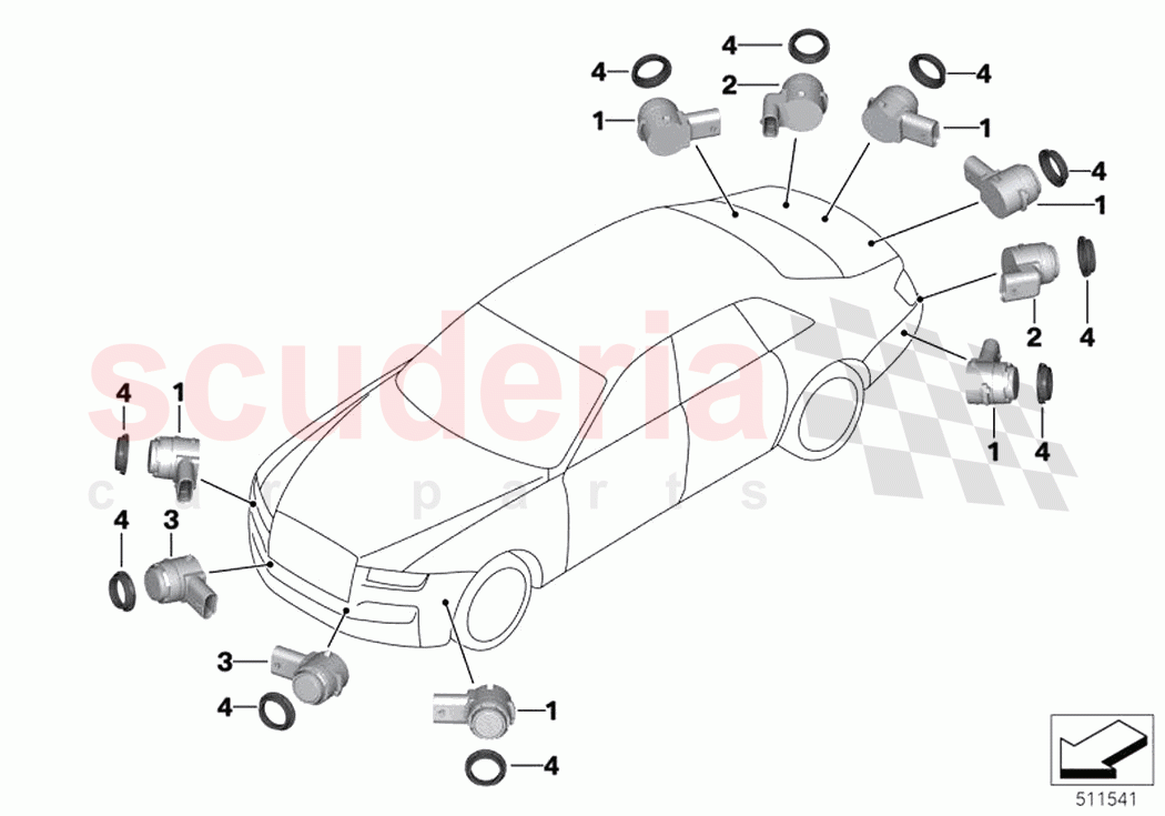 Park Distance Control PDC of Rolls Royce Rolls Royce Ghost RR21(2019-2023)