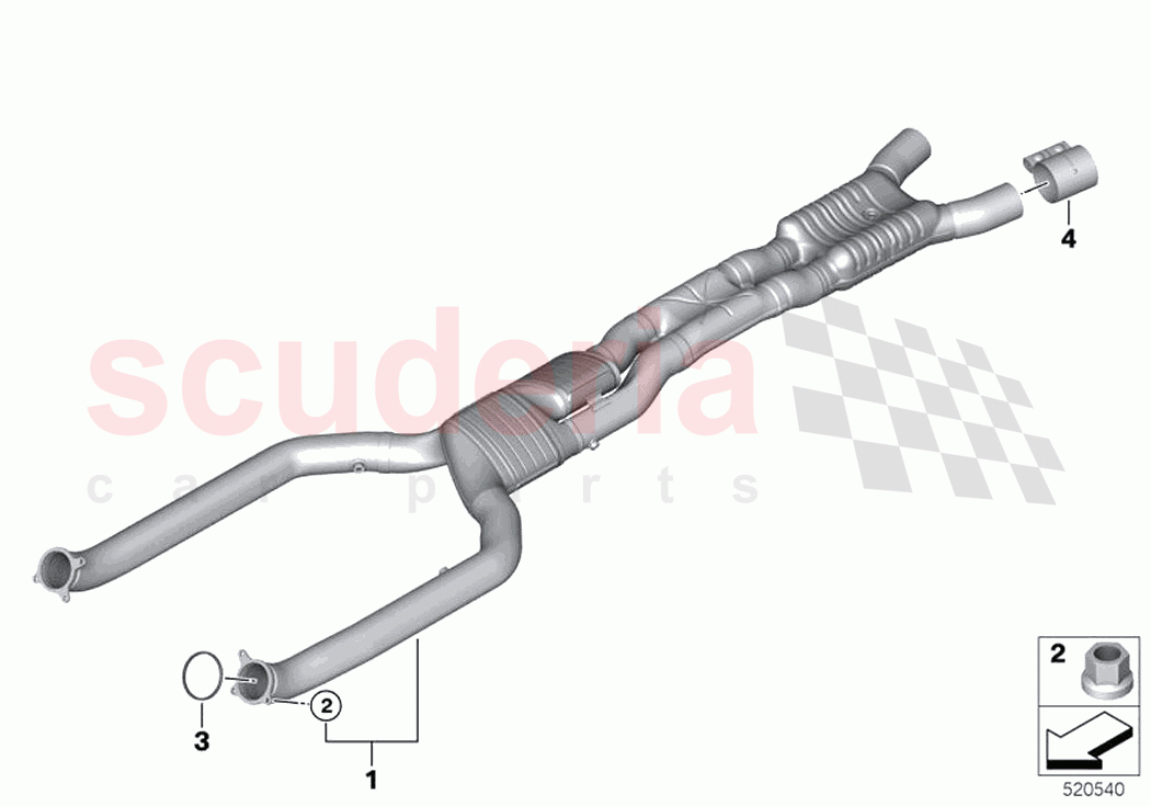 Front exhaust system of Rolls Royce Rolls Royce Ghost RR21(2019-2023)