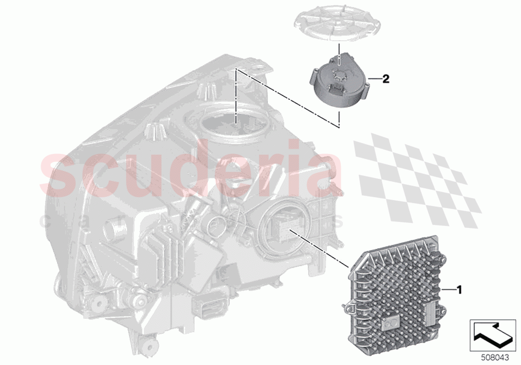 Single parts headlight electronics of Rolls Royce Rolls Royce Ghost RR21(2019-2023)