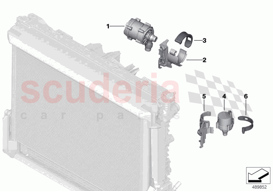 Electric water pump mounting of Rolls Royce Rolls Royce Ghost RR21(2019-2023)