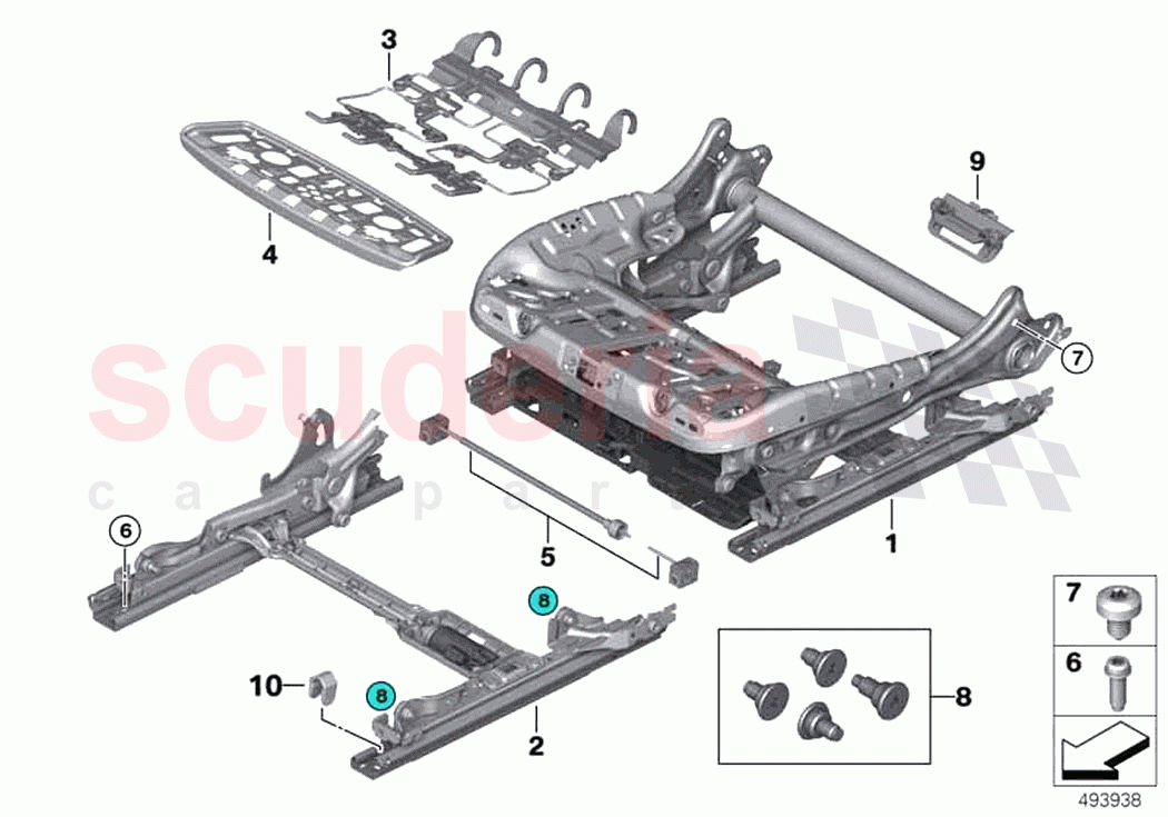 Seat front seat frame of Rolls Royce Rolls Royce Ghost RR21(2019-2023)