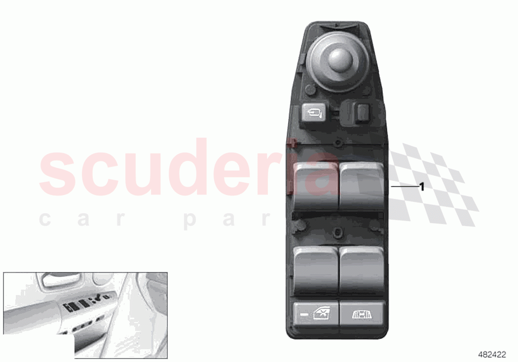 Oper unit switch cluster door front of Rolls Royce Rolls Royce Ghost RR21(2019-2023)