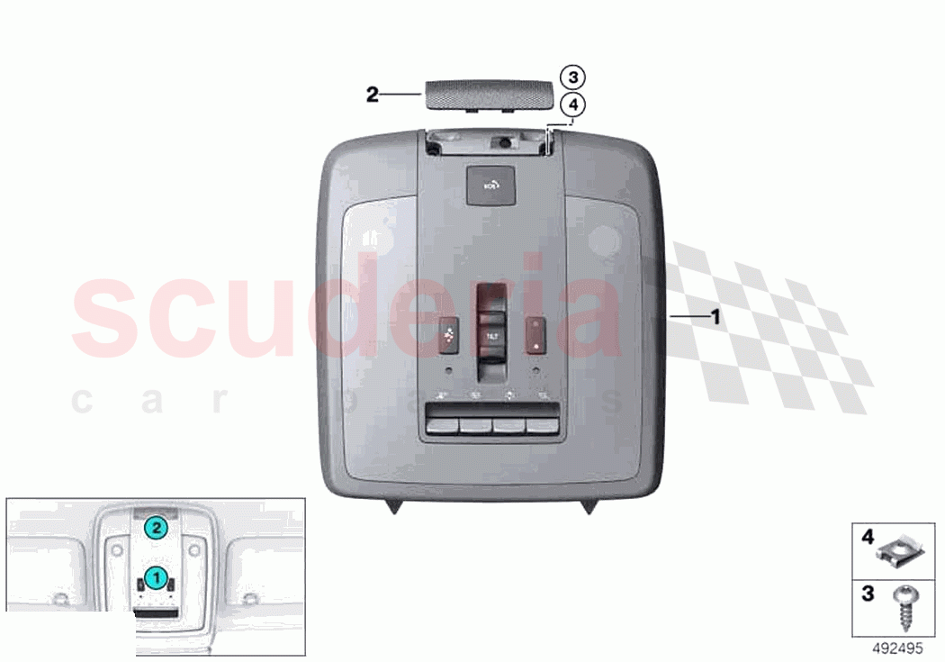 Roof function centre of Rolls Royce Rolls Royce Ghost RR21(2019-2023)
