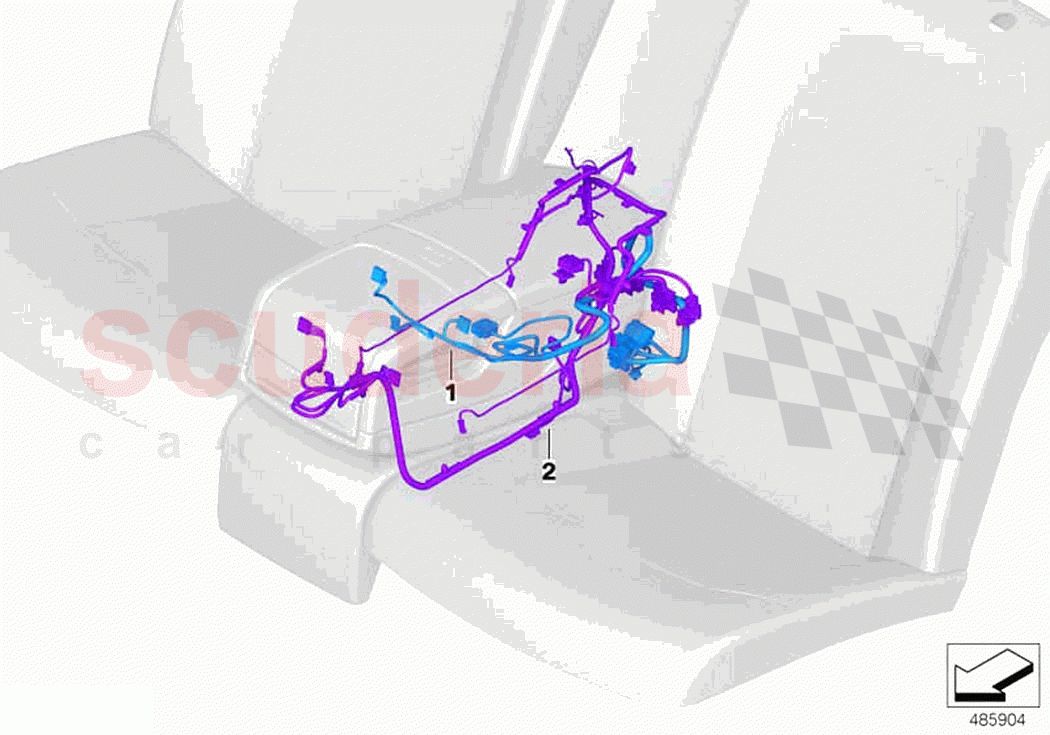 Wiring harness centre rear console of Rolls Royce Rolls Royce Ghost RR21(2019-2023)