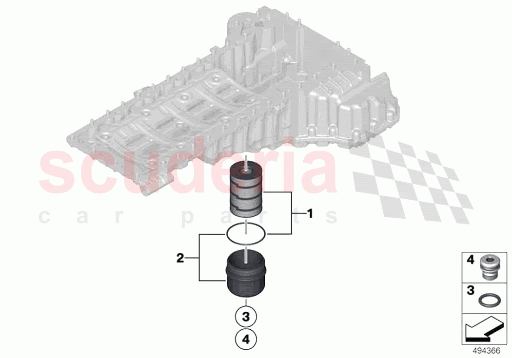 Lubrication system Oil filter of Rolls Royce Rolls Royce Ghost RR4(2017-2019)