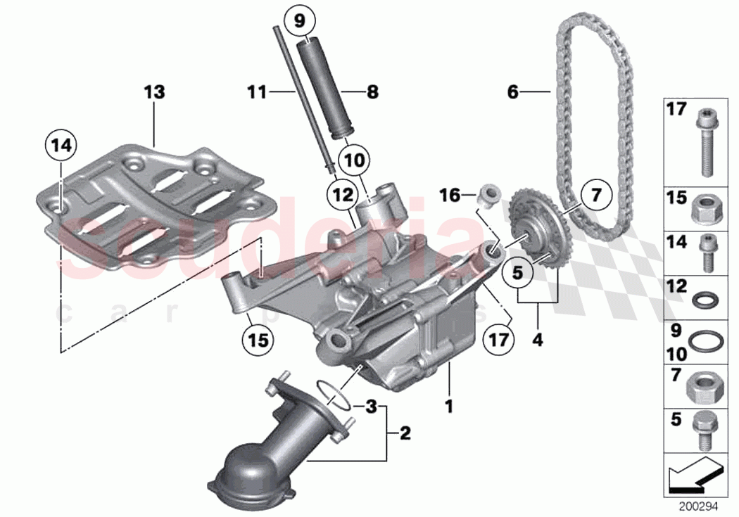 Lubrication system Oil pump with drive of Rolls Royce Rolls Royce Ghost RR4(2017-2019)