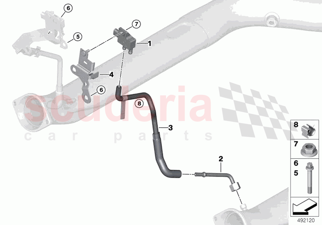 Petrol partic filter sens mounted parts of Rolls Royce Rolls Royce Ghost RR4(2017-2019)