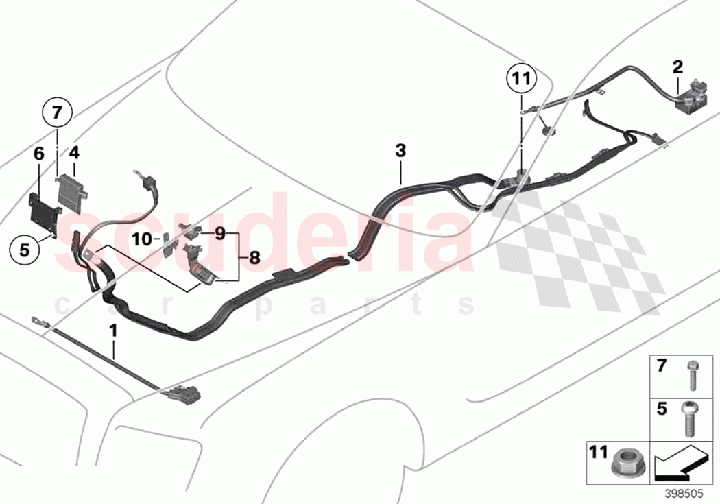 Battery cable earth cable of Rolls Royce Rolls Royce Ghost RR4(2017-2019)
