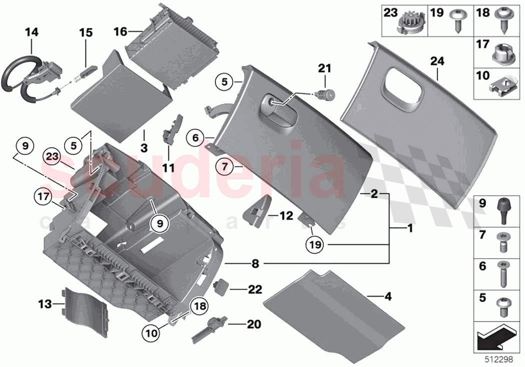 Glove box of Rolls Royce Rolls Royce Ghost RR4(2017-2019)