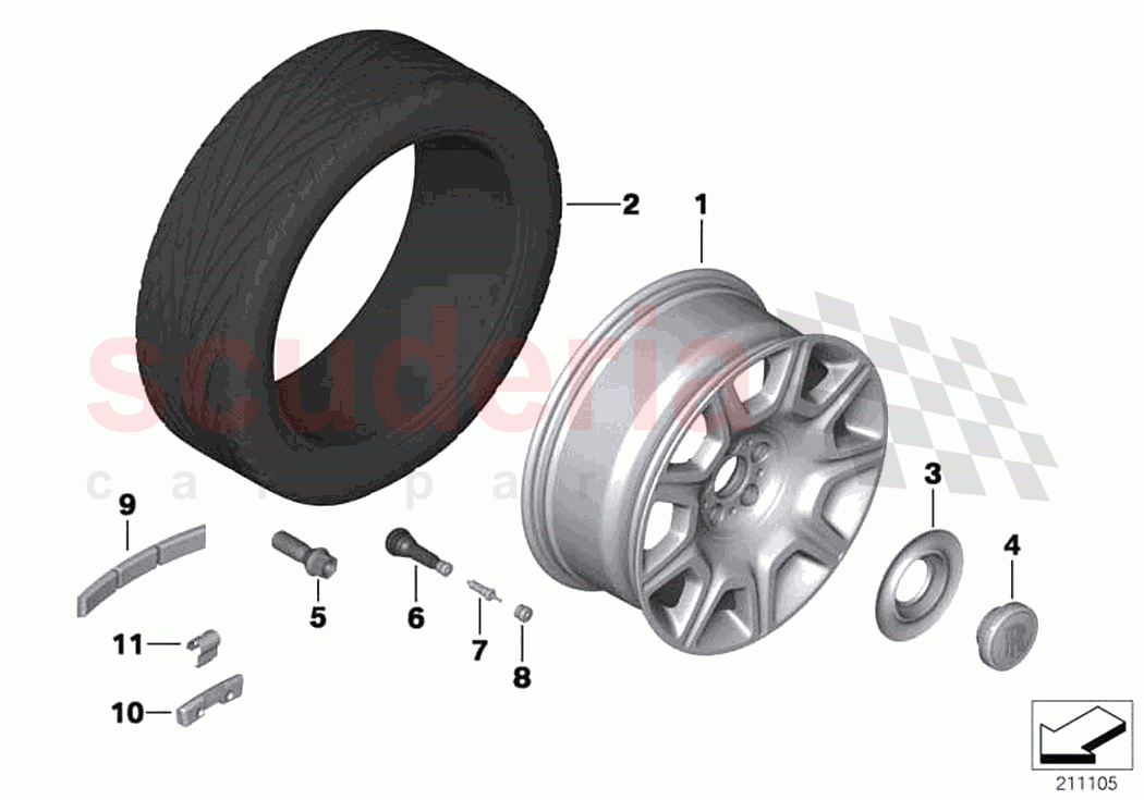 Light alloy wheel styling 273 of Rolls Royce Rolls Royce Ghost RR4(2017-2019)