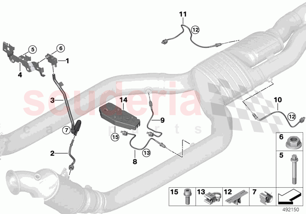 Petrol partic filter sens mounted parts of Rolls Royce Rolls Royce Phantom Extended RR12(2017-2023)