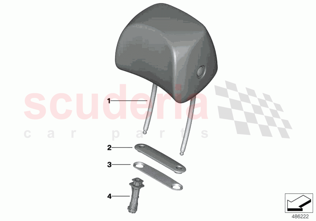 Seat front head restraint of Rolls Royce Rolls Royce Phantom Extended RR12(2017-2023)