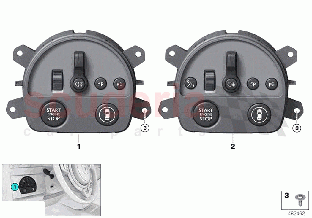 Control unit lights of Rolls Royce Rolls Royce Phantom Extended RR12(2017-2023)