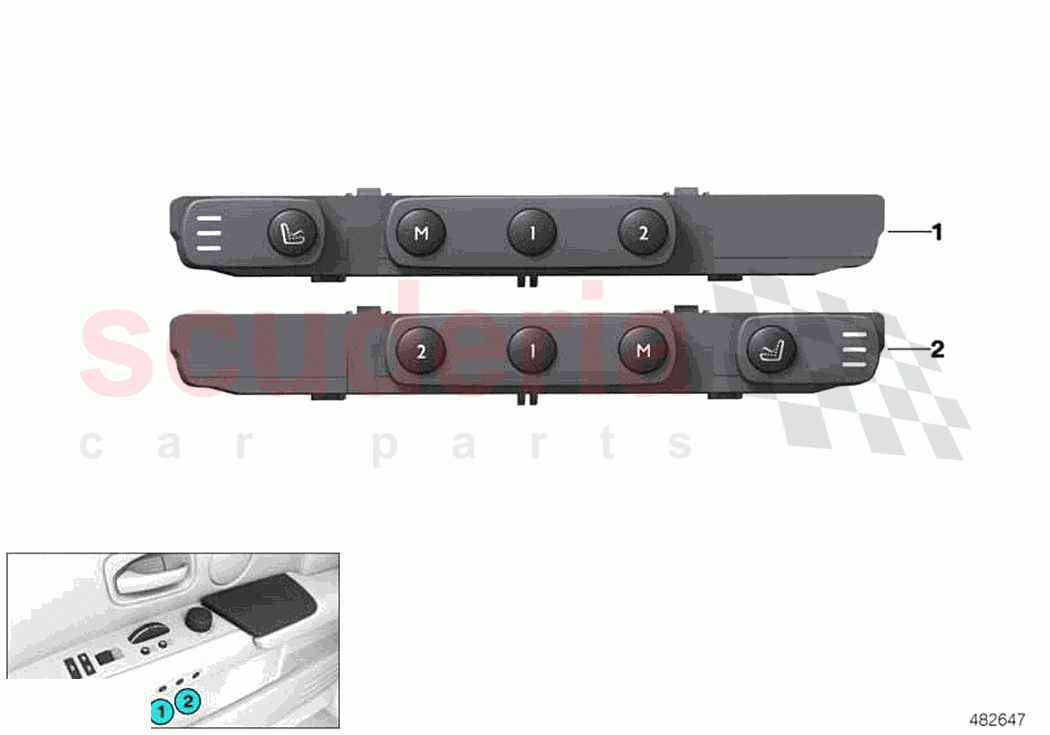 Seat functions rear pass compartment of Rolls Royce Rolls Royce Phantom Extended RR12(2017-2023)