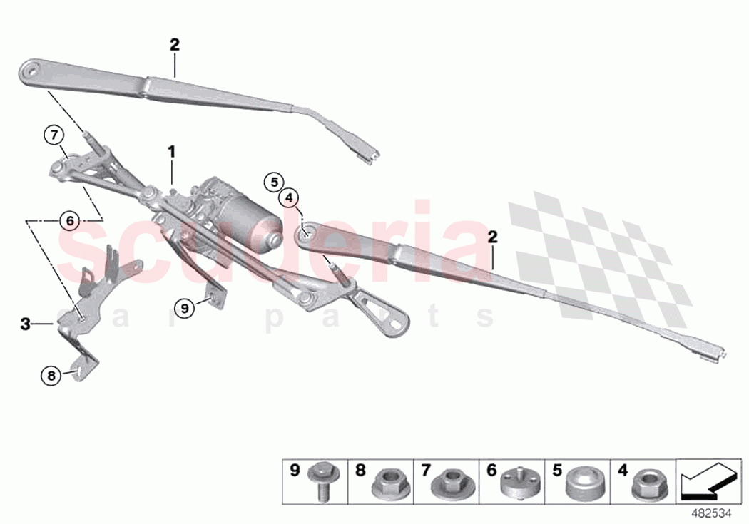 Single wiper parts of Rolls Royce Rolls Royce Phantom Extended RR12(2017-2023)