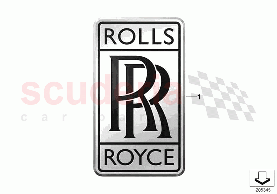 Emblems letterings of Rolls Royce Rolls Royce Phantom Extended RR12(2017-2023)