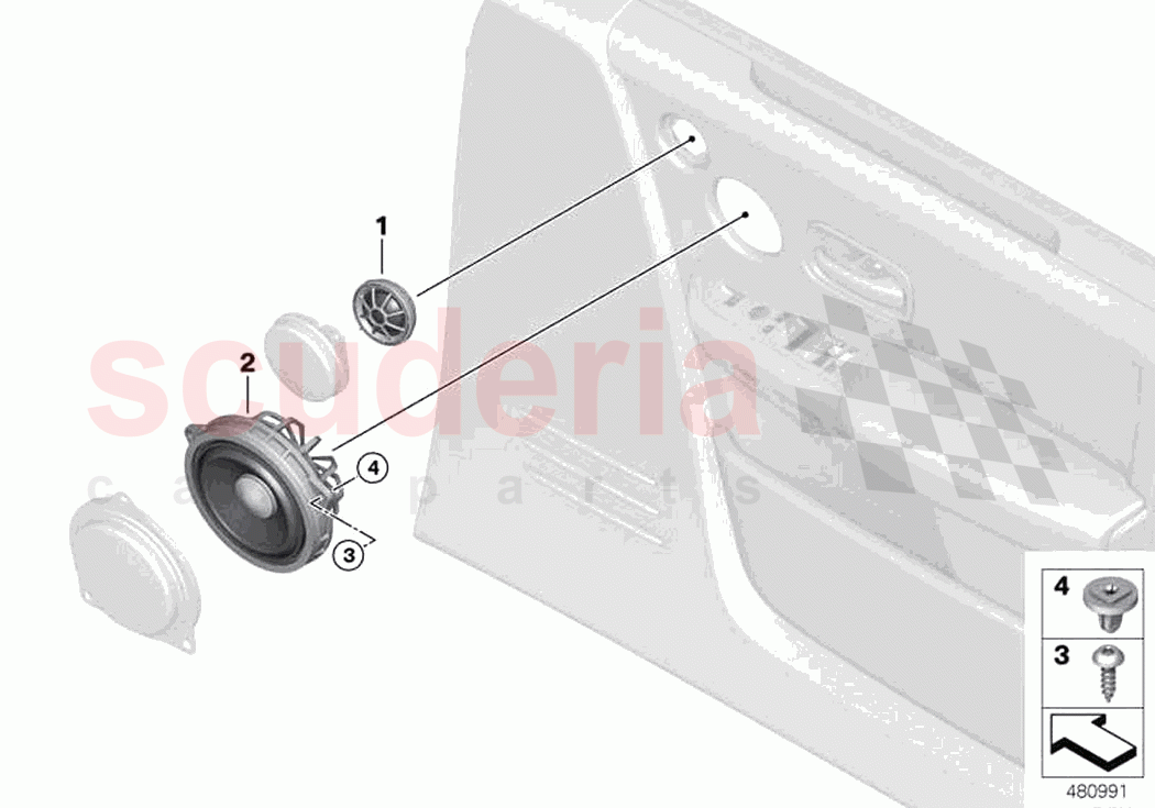 Single parts f front door loudspeaker of Rolls Royce Rolls Royce Phantom RR11(2017-2023)