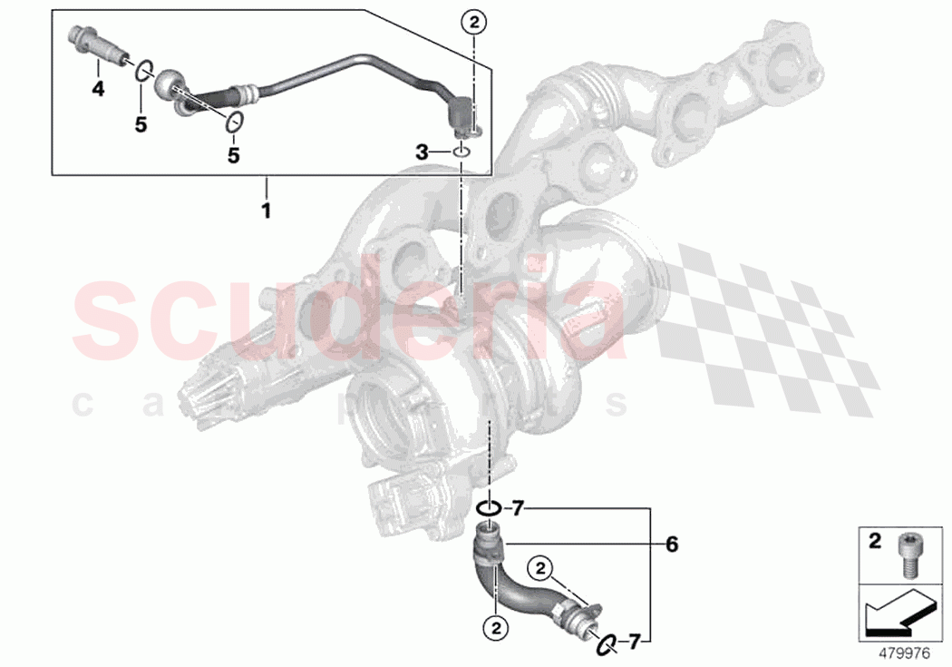 Exhaust turbocharger oil supply of Rolls Royce Rolls Royce Phantom RR11(2017-2023)