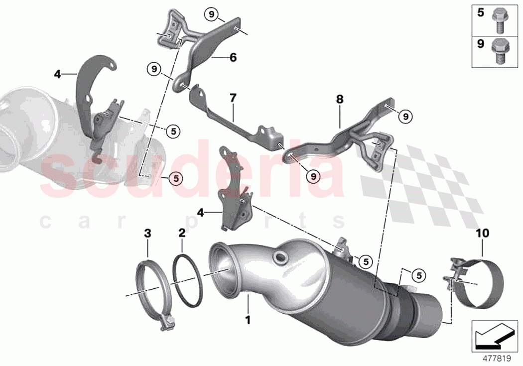 Engine compartment catalytic converter of Rolls Royce Rolls Royce Phantom RR11(2017-2023)