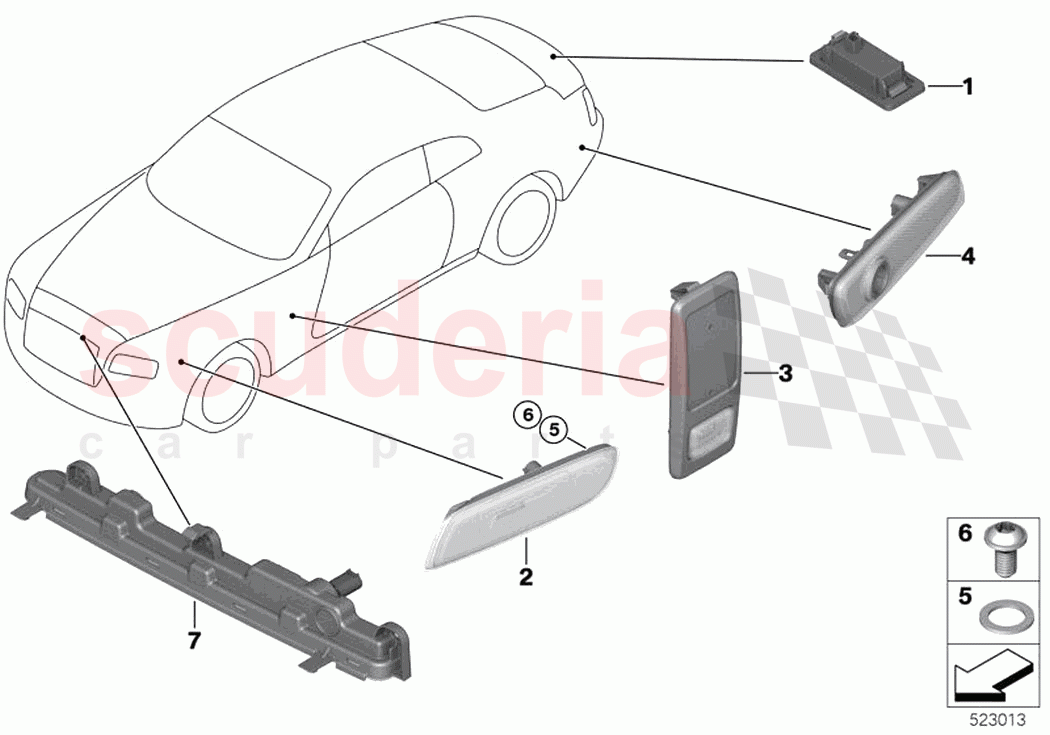 Side repeater lights outer of Rolls Royce Rolls Royce Phantom RR11(2017-2023)