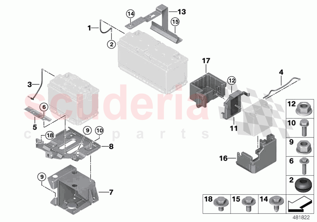 Battery mounting parts of Rolls Royce Rolls Royce Phantom RR11(2017-2023)