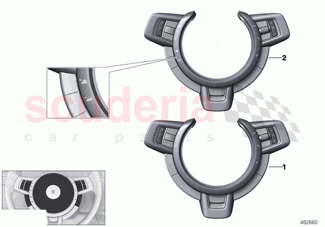 Steering wheel switch multifunction of Rolls Royce Rolls Royce Phantom RR11(2017-2023)