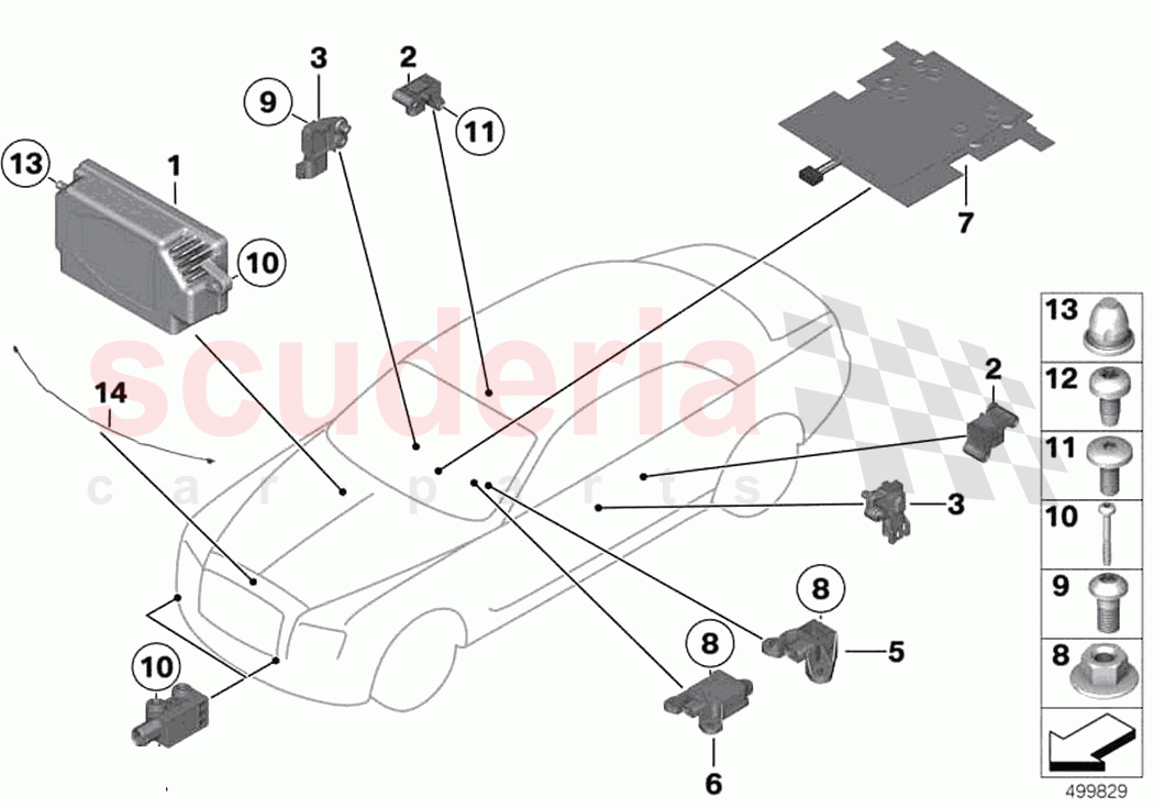 Electric parts airbag of Rolls Royce Rolls Royce Wraith RR5(2017-2023)