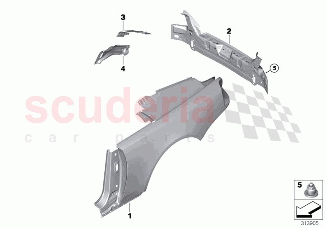 Side panel tail trim of Rolls Royce Rolls Royce Wraith RR5(2017-2023)