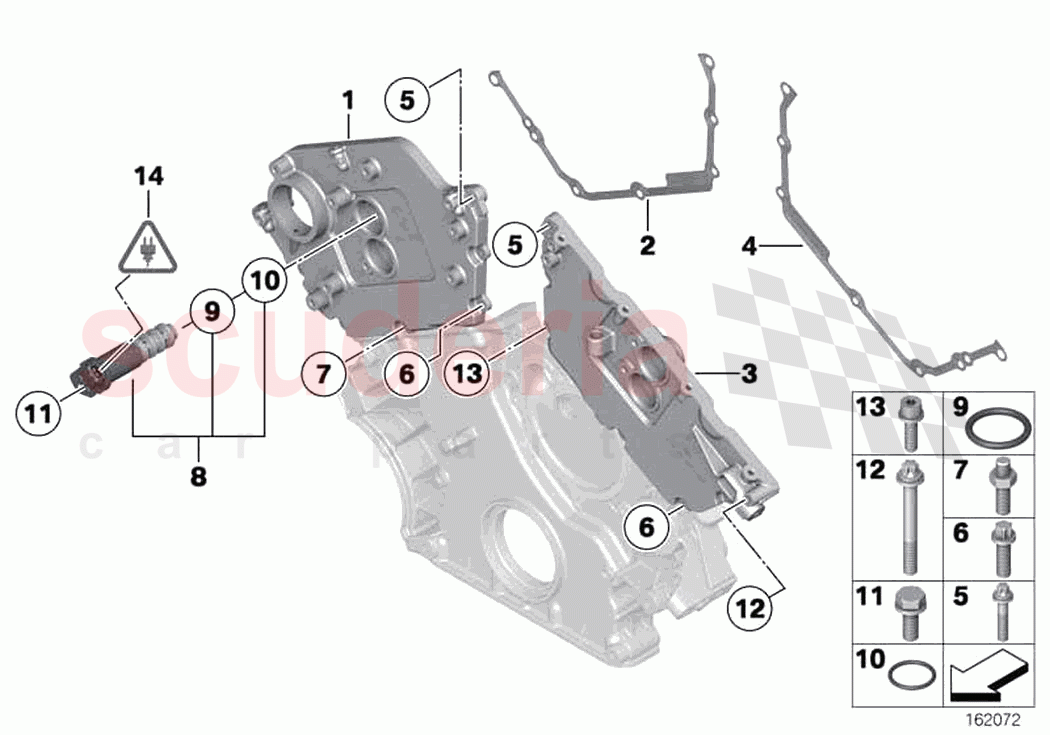 Upper timing case of Rolls Royce Rolls Royce Wraith RR5(2017-2023)