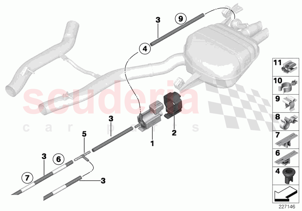 Vacuum control exhaust flap of Rolls Royce Rolls Royce Wraith RR5(2017-2023)