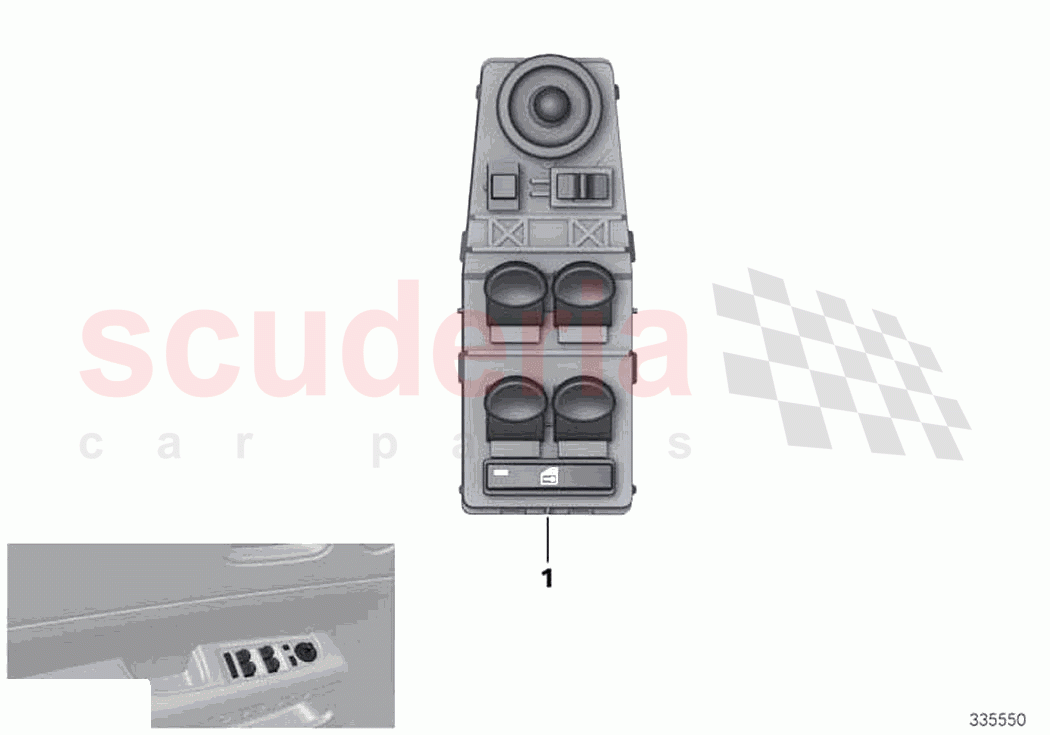 Oper unit switch cluster door front of Rolls Royce Rolls Royce Wraith RR5(2017-2023)