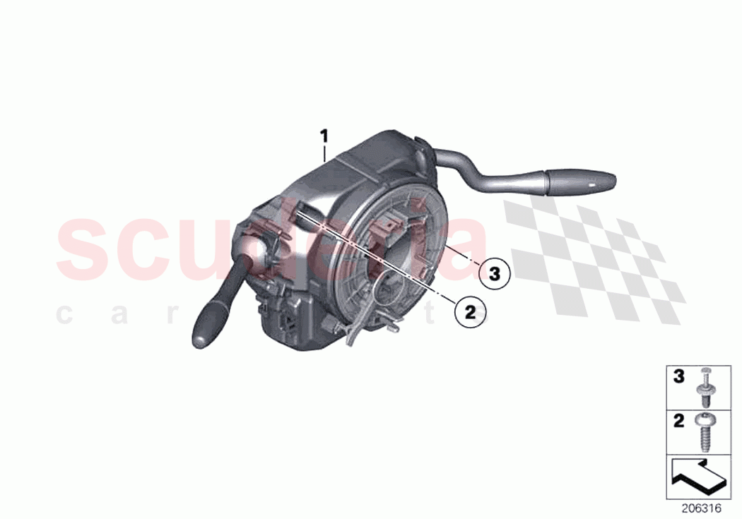 Switch cluster steering column of Rolls Royce Rolls Royce Wraith RR5(2017-2023)