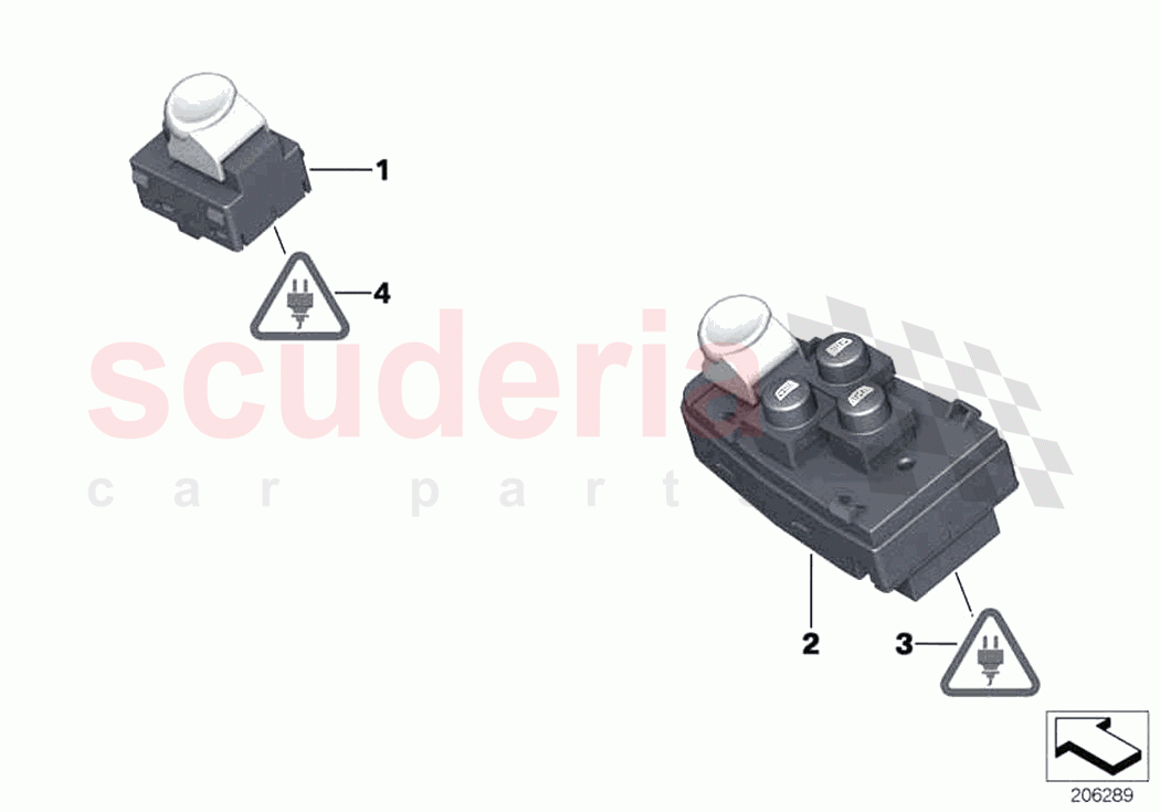 Switch window lifter of Rolls Royce Rolls Royce Wraith RR5(2017-2023)