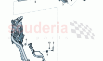 Fuel line for vehicles with coolant additional heater