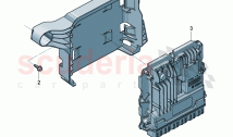 Control unit for petrol engine Retainer for control unit