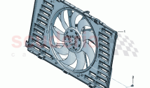 Radiator fan with fan ring
