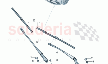 Wiper motor Wiper arm with wiper blade