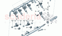 Fuel rail Injection valve Fuel hose