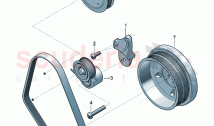 Poly-V-belt Belt tensioner damper