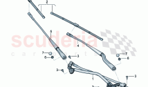 Wiper motor Wiper arm with wiper blade