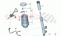 Gas shock absorber, electronically controlled air spring