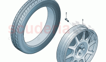 for models with space-saving temporary spare wheel (601010)