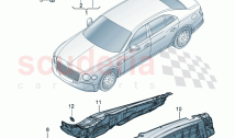 sound absorbers Underbody damping for engine compartment
