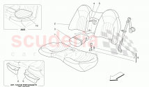 SIÈGES ARRIÈRE : PANNEAUX DE GARNITURE (COMPREND CEINTURES DE SÉCURITÉ)