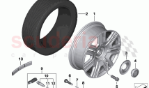 Light alloy wheel styling 714