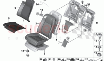 Seat rear cushion cover basic seat