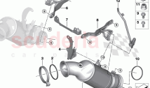 Engine compartment catalytic converter