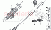 Add on parts electr steering column adj